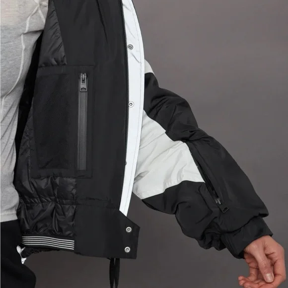 Esme Anorak - Black/ Soft White/ Reflective × 1 Black and White Women's Jacket - Picture 6 of 9